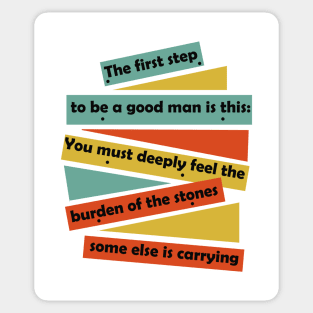 man inspirational quote Sticker